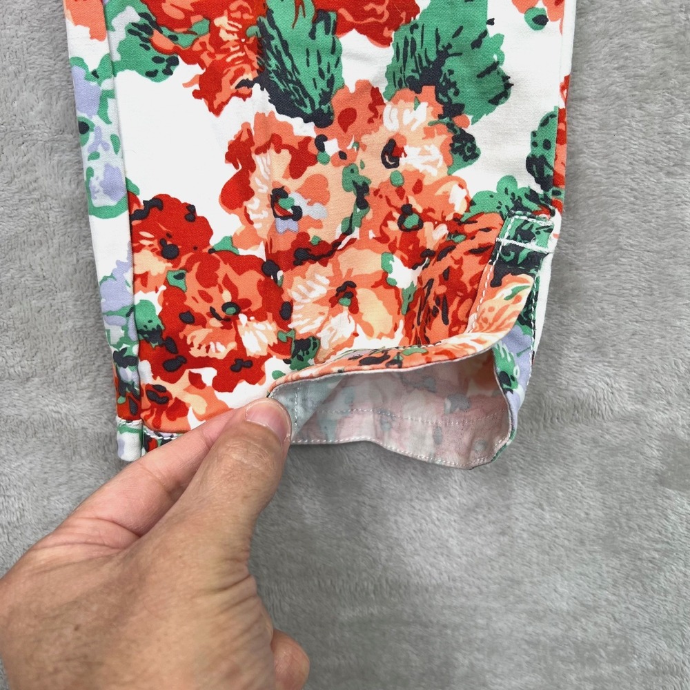Anthropologie Cartonnier Pants Women's Floral Crop Slacks Sz 6 Bloomcore Cottage - Picture 7 of 10